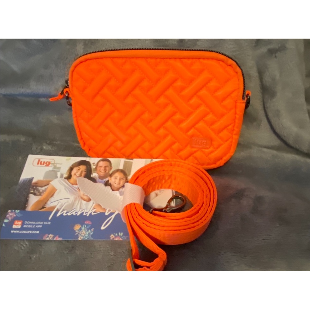 lug Coupe Neon Orange NWOT Quilted Crossbody Bag in Neon Orange